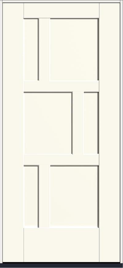 6 Panel Shaker Contemporary Asymmetrical - Left