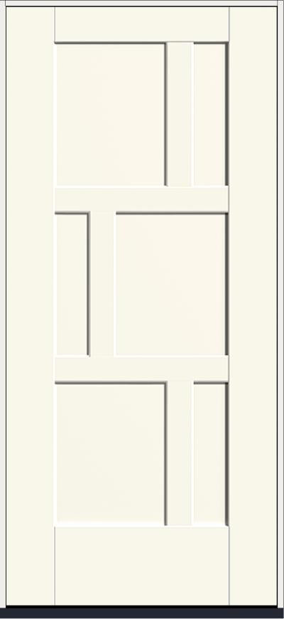 6 Panel Shaker Contemporary Asymmetrical - Right