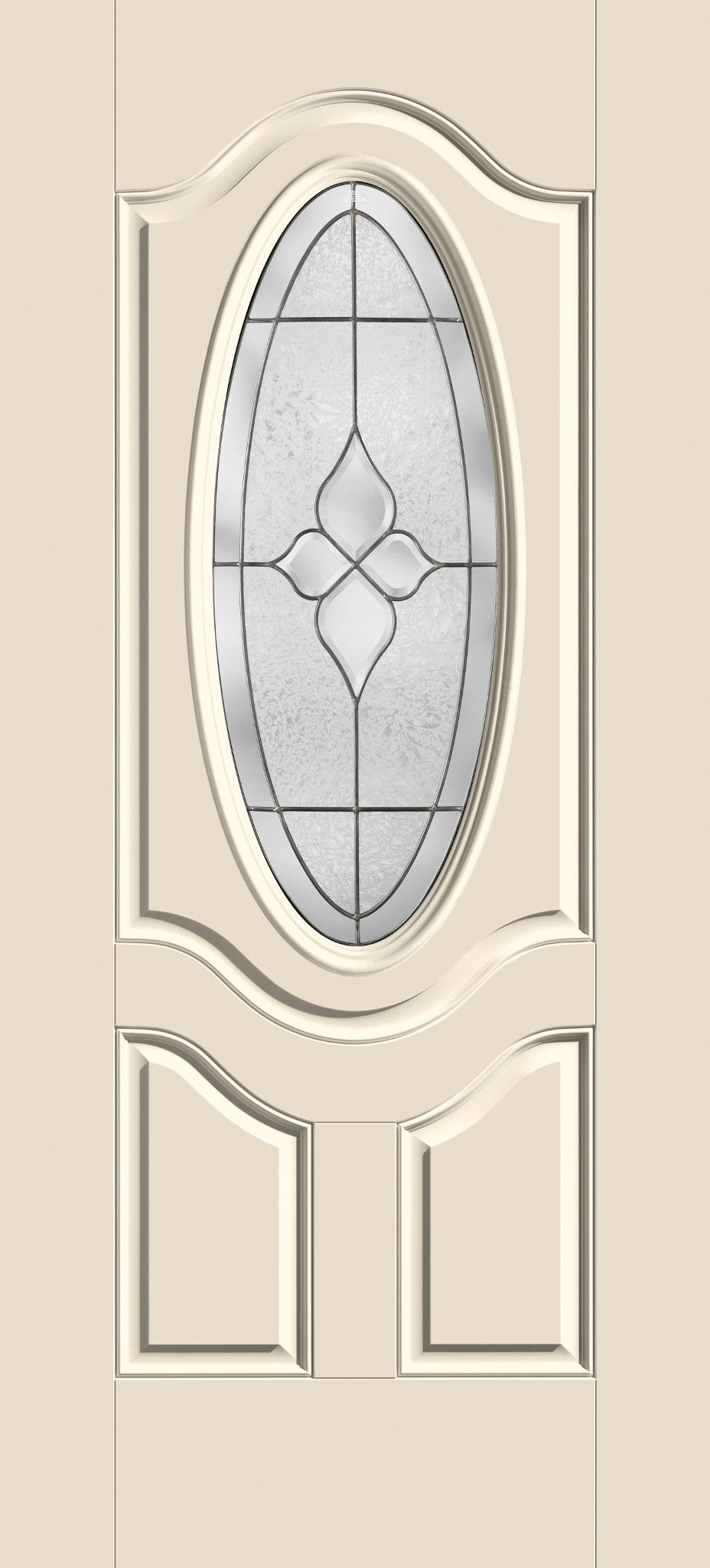 3/4 Deluxe Oval Lite 2 Panel